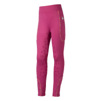 Legging HKM Polly fundo 1/1 em silicone Magenta Rosa