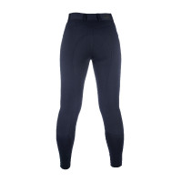 Calça HKM Ari cintura média com joelheiras de silicone Branco Calça HKM Ari cintura média com joelheiras de silicone Branco