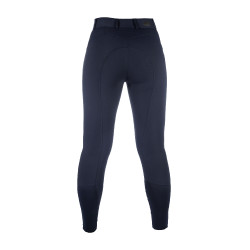 Calça HKM Ari cintura média com joelheiras de silicone Azul escuro Calça HKM Ari cintura média com joelheiras de silicone Azul escuro