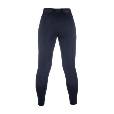 Calça HKM Ari cintura média com joelheiras de silicone Azul escuro Calça HKM Ari cintura média com joelheiras de silicone Azul escuro