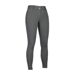 Calça HKM Ari cintura média com joelheiras de silicone Cinzento