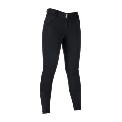Calça HKM Ari cintura média com fundo 1/1 em silicone Preto