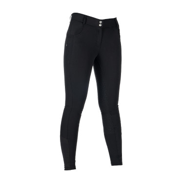 Calça HKM Ari cintura média com fundo 1/1 em silicone Preto