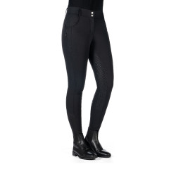 Calça HKM Ari cintura média com fundo 1/1 em silicone Preto