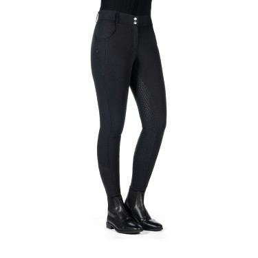 Calça HKM Ari cintura média com fundo 1/1 em silicone Preto