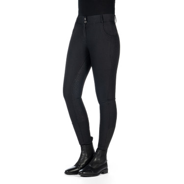 Calça HKM Ari cintura média com fundo 1/1 em silicone Preto