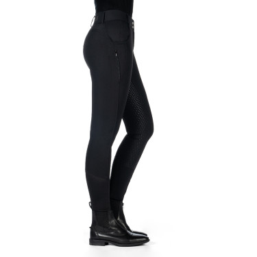 Calça HKM Ari cintura média com fundo 1/1 em silicone Preto