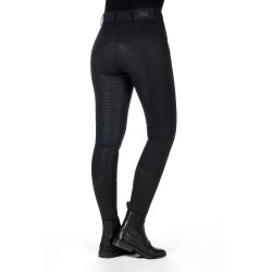Calça HKM Ari cintura média com fundo 1/1 em silicone Preto