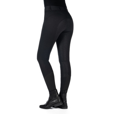 Calça HKM Ari cintura média com fundo 1/1 em silicone Preto