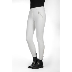 Calça HKM Lia cintura alta com grip de silicone total Branco