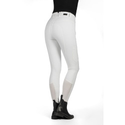 Calça HKM Lia cintura alta com grip de silicone total Branco