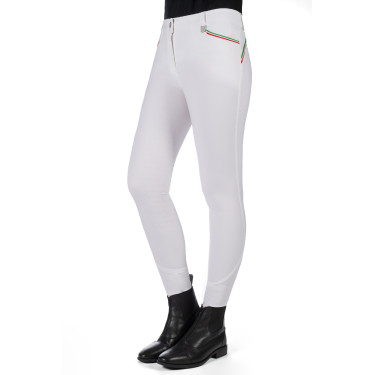 Calça Lauria Garrelli Livigno Sportive com fundo 1/1 em silicone Branco Calça Lauria Garrelli Livigno Sportive com fundo 1/1 em silicone Branco