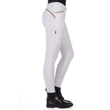 Calça Lauria Garrelli Livigno Sportive com fundo 1/1 em silicone Branco Calça Lauria Garrelli Livigno Sportive com fundo 1/1 em silicone Branco