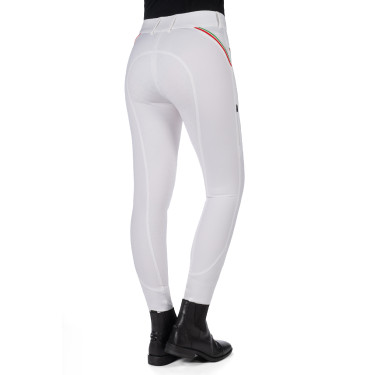 Calça Lauria Garrelli Livigno Sportive com fundo 1/1 em silicone Branco Calça Lauria Garrelli Livigno Sportive com fundo 1/1 em silicone Branco