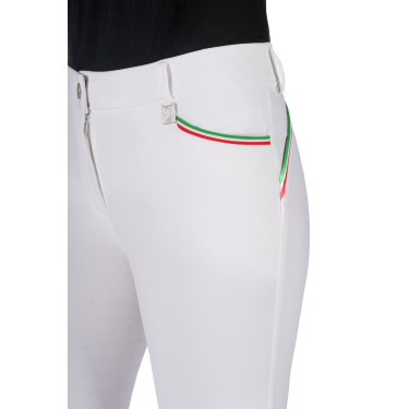 Calça Lauria Garrelli Livigno Sportive com fundo 1/1 em silicone Branco Calça Lauria Garrelli Livigno Sportive com fundo 1/1 em silicone Branco