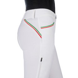 Calça Lauria Garrelli Livigno Sportive com fundo 1/1 em silicone Branco Calça Lauria Garrelli Livigno Sportive com fundo 1/1 em silicone Branco