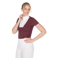 Polo de competição HKM Virginia de manga curta  Cinzento-acastanhado Castanho