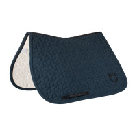 Almofada de sela de salto com matelassê em padrão cúbico Equestro Marinho Azul-marinho