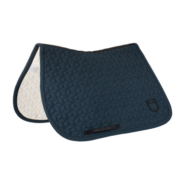 Almofada de sela de salto com matelassê em padrão cúbico Equestro Marinho Azul-marinho
