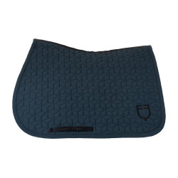 Almofada de sela de salto com matelassê em padrão cúbico Equestro Marinho Azul-marinho