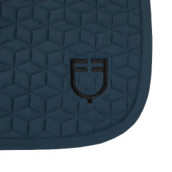 Almofada de sela de salto com matelassê em padrão cúbico Equestro Marinho Azul-marinho