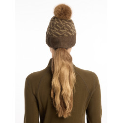Gorro LeMieux LM com pompom Alpino Castanho