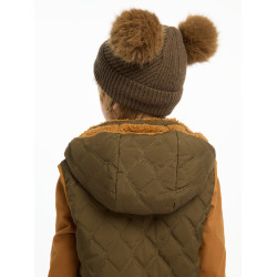 Gorro Mini LeMieux Clara tricotado Alpino Castanho Gorro Mini LeMieux Clara tricotado Alpino Castanho