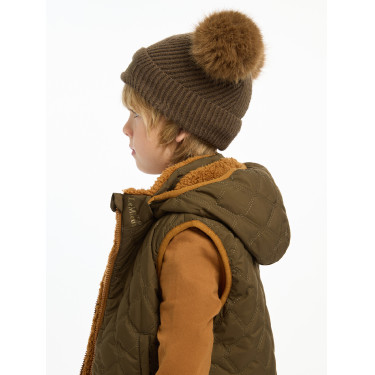 Gorro Mini LeMieux Clara tricotado Alpino Castanho Gorro Mini LeMieux Clara tricotado Alpino Castanho