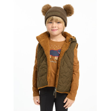 Gorro Mini LeMieux Clara tricotado Alpino Castanho Gorro Mini LeMieux Clara tricotado Alpino Castanho