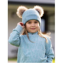 Gorro Mini LeMieux Clara tricotado Geleira Azul Gorro Mini LeMieux Clara tricotado Geleira Azul