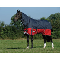 Cobertura Weatherbeeta ComFiTec Plus Dynamic II Combo Neck Medium Lite Preto / vermelho / prata Cobertura Weatherbeeta ComFiTec Plus Dynamic II Combo Neck Medium Lite Preto / vermelho / prata