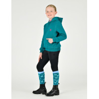 Camisola com capuz Dublin infantil Camille Lago profundo Verde