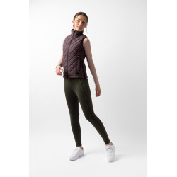 Colete sem mangas Horze feminino Jeune Cavalier Naia Fondant com manteiga queimada Castanho