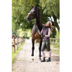 Colete sem mangas Horze feminino Jeune Cavalier Naia Fondant com manteiga queimada Castanho