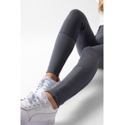 Calça com grip integral para todas as estações Horze Mira Azul nuvem de tempestade Cinzento