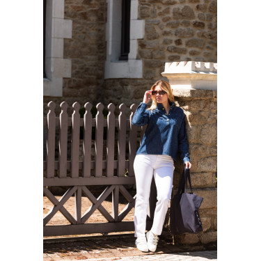 Blusa Harcour Blissy feminina Jeans Cinzento