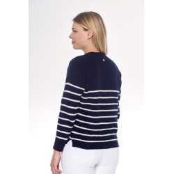 Cardigã Harcour Camelia feminino Marinho / branco Azul