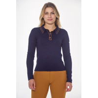 Polo Harcour Popi de manga comprida feminino Marinho Azul-marinho Polo Harcour Popi de manga comprida feminino Marinho Azul-marinho