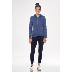 Casaco com zíper Harcour Sworm feminino Azul Aço