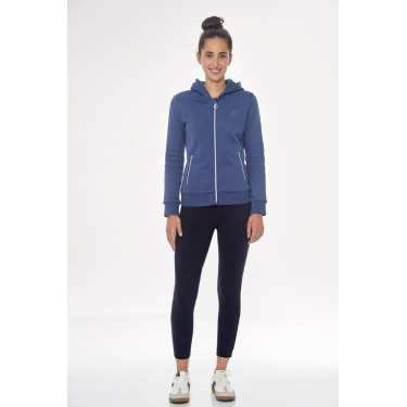 Casaco com zíper Harcour Sworm feminino Azul Aço