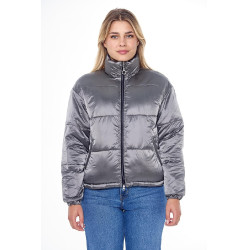 Casaco Harcour Janari Puffer feminino Marinho / prateado Azul