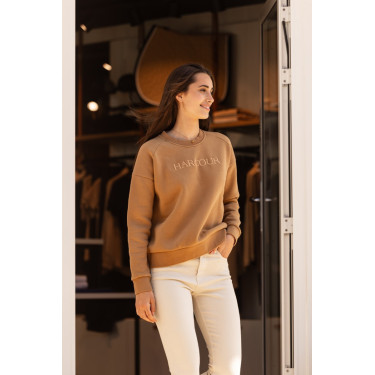 Sweat Harcour Sirius feminino Café gelado / areia Castanho