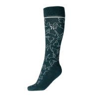 Meias de inverno Horze infantil Pegasus Verde-água escuro Meias de inverno Horze infantil Pegasus Verde-água escuro