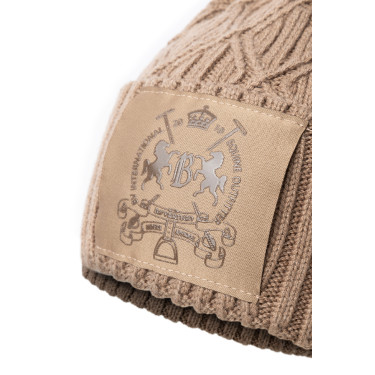 Gorro B Vertigo tricotado Faye Castanho lama Bege Gorro B Vertigo tricotado Faye Castanho lama Bege