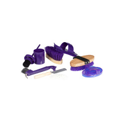 Conjunto de escovagem para crianças Horze Violeta Conjunto de escovagem para crianças Horze Violeta
