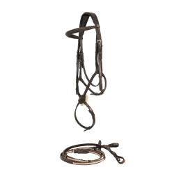 Cabeçada com noseband cruzado Prescott Horze Cabeçada com noseband cruzado Prescott Horze