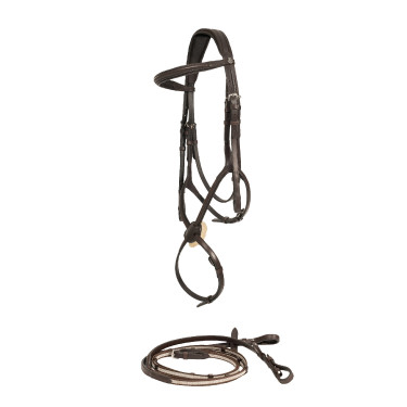 Cabeçada com noseband cruzado Prescott Horze Cabeçada com noseband cruzado Prescott Horze
