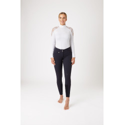 Calça Horze Grand Prix com grip de silicone para mulher Azul escuro