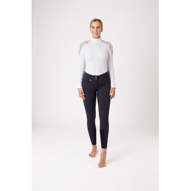 Calça Horze Grand Prix com grip de silicone para mulher Azul escuro