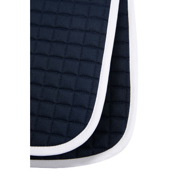 Almofada de sela de dressage Horze River Azul escuro / branco Almofada de sela de dressage Horze River Azul escuro / branco